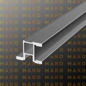 Профиль вертикальный симметричный MS140 Серебро браш (A29)